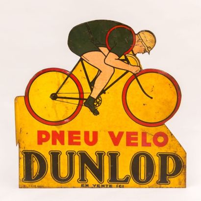 null Enseigne recto verso peinte marquée "Pneu Vélo Dunlop"

S.G.I.M Paris

(état...