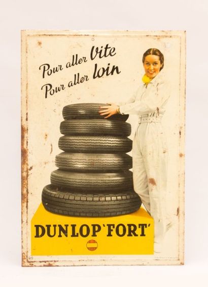 null Plaque en métal imprimé marquée "Dunlop Fort"

Marquée G. de Andreis SA Marseille...
