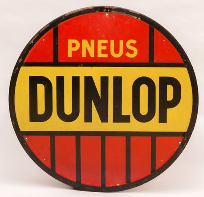 null Plaque imprimée de forme ronde marquée "Pneus Dunlop" 

G. de Andreis Marseille...