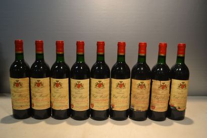 null 9 Blles	CH. HAUT MAZERAT	St Emilion GC	1985

	Et. plus ou moins tachées et légèrement...