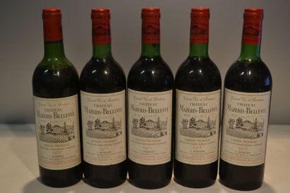 null 5 Blles	CH. MAZERIS-BELLEVUE	Canon Fronsac	

	1 blle de 1978, 4 blles de 1975.		

	Et....