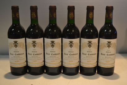 null 6 Blles	CH. HAUT CONDISSAS	Médoc	1985

	Et. impeccables. N : bas goulot.