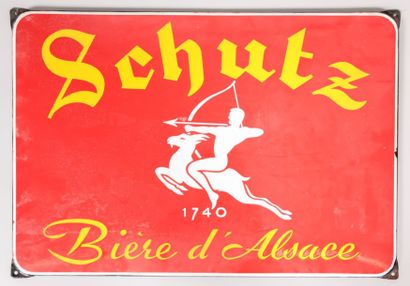 null SCHUTZ, bière d'Alsace

Tôle émaillée

(bon état général)

48 x 68 cm