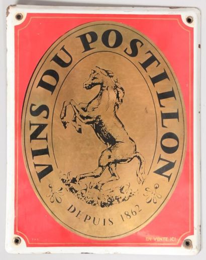 null VIN DU POSTILLON

Plaque émaillée dorée sur fond rouge

EAS

(sauts et oxydations)

30...