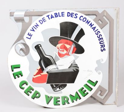 null LE CEP VERMEIL. Illustration signée d'après G. FAVRE

Plaque émaillée en découpe...