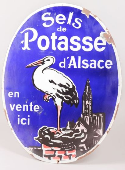 null SELS DE POTASSE d'Alsace

Plaque emaillée ovale. 

Email Ed. Jean 

(sauts et...