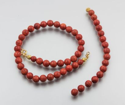 null Collier et bracelet fantaisie à perles rouge

(état d'usage, à renfiler)