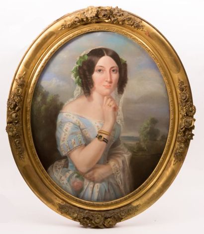 null RASEZ (XIXème siècle)

Portrait d'élégante dans un paysage

Pastel sur papier...