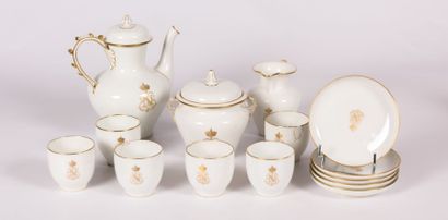 null Partie de service à thé en porcelaine du service de l’Empereur Napoléon III...