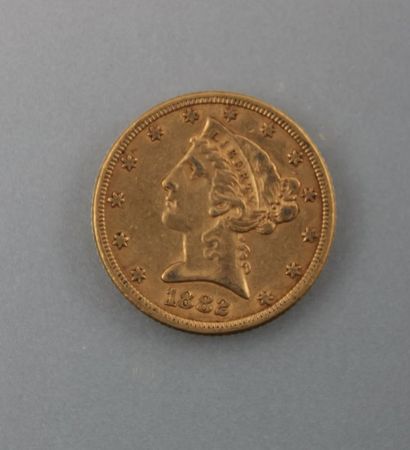 null Pièce de 5 dollars américain en or de 1882

Poids : 8,3 g