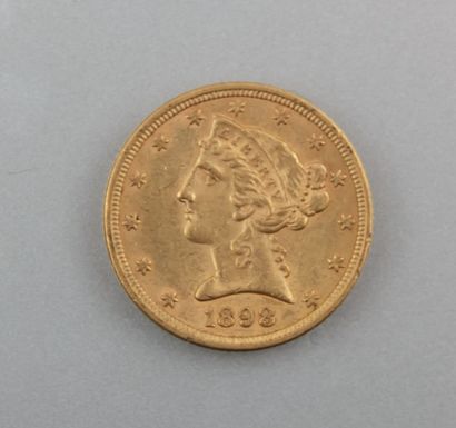 null Pièce de 5 dollars américain en or de 1898

Poids : 8,3 g