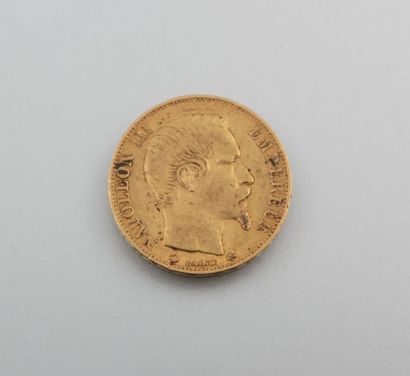 null Pièce de 20 Francs or, Napoléon III de 1860
Poids : 6 g

