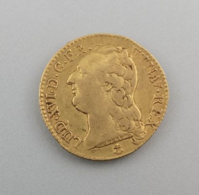 null LOUIS XVI (10 mai 1774-21 janvier 1793)
Louis d’or à la tête nue, Atelier de...