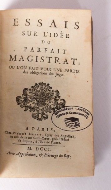 null FRAIN DU TREMBLAY - Essais sur l'idée du Parfait magistart ou l'on fait voir...