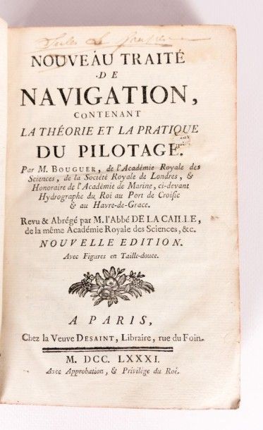 null BOUGUER (Pierre) & LA CAILLE (Nicolas Louis, abbé de) - Nouveau Traité de Navigation,...