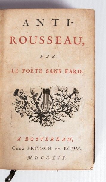null [GACON François] Le Poète sans Fard - Anti Rousseau - Rotterdam Fritsch et Böhm...