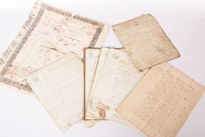 null Ensemble d'actes notariés datant de Napoélon et de la Restauration

(vendu en...
