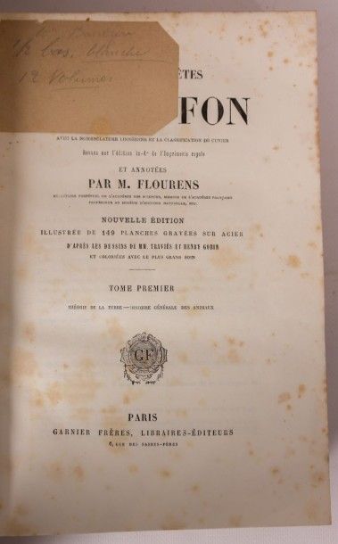null FLOURENS. M - Oeuvres complètes de Buffon - Tome 1 à 12 (12 vol.) - Théorie...