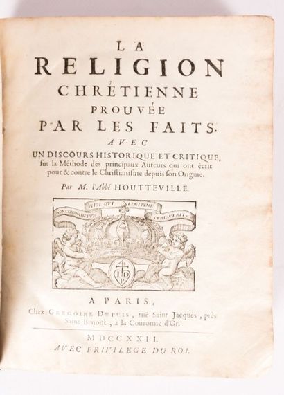 null HOUTTEVILLE Claude Francois Abbé - La religion chrétienne prouvée par les faits...