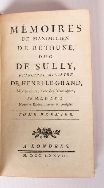null SULLY Maximilien de Bethune Duc de - Mémoires - Londres 1778 - reliure plein...