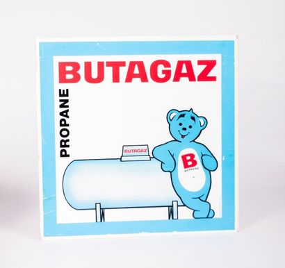 null Enseigne publicitaire recto verso de marque Butagaz en adhésif collé sur plaque

(état...