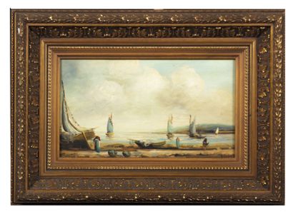 null KORDIAN (XIXème siècle) 

Deux vues à marée basse animées

Paire d'huiles sur...