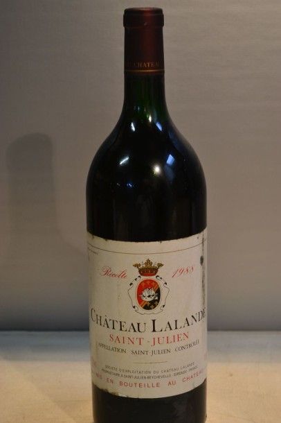 null 1 Mag	CH. LALANDE	St Julien	1988

	Et. un peu tachée. N : bas goulot.