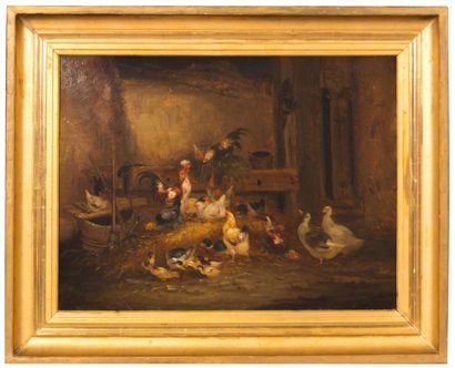 null GUILLEMINET Claude (1821-c.1866)

Scène de basse-cour

Huile sur toile

Signée...