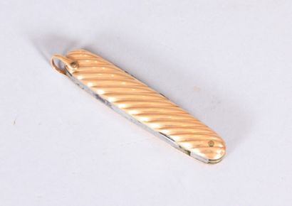 Couteau suisse en or et métal présentant...