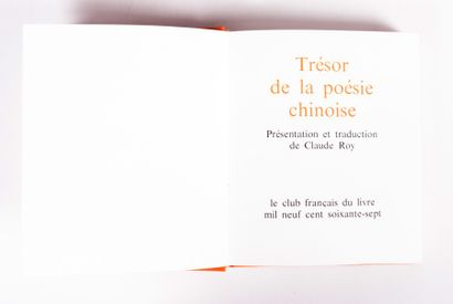 null ROY Claude - Trésor de la poésie chinoise - Le club francais du livre 1967 -...