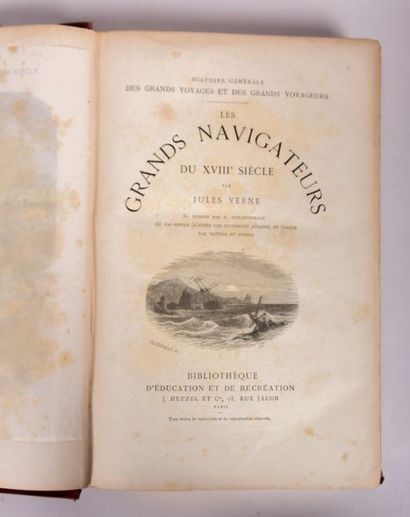 null VERNE Jules. Les grands navigateurs du XVIIIème siècle. Paris, Edition J.Hetzel...