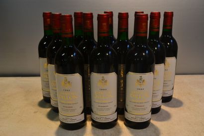 null 12 Blles	CH. DILLON	Haut Médoc CB	1992

	Et. excellentes. N : 4 mi goulot, 3...