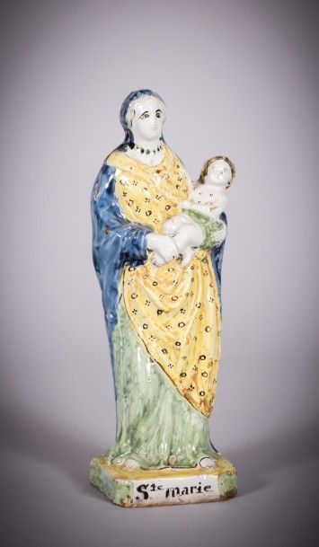 null RENNES (?)

Vierge à l'enfant en faïence polychrome

XIXème siècle

(sauts à...