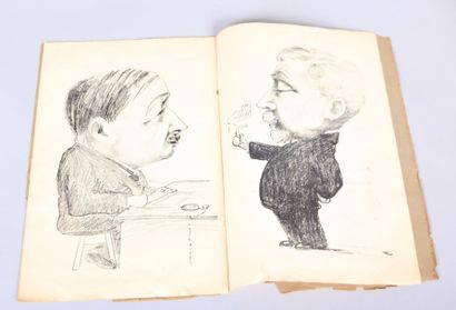 null Album contenant des dessins aux crayons représentant des personnages au Barreau...