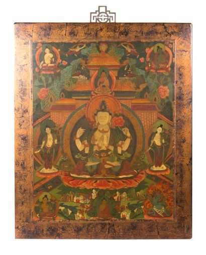 null NEPAL

Peinture sur bois représentant un Bouddha entouré de divinités

XXème...