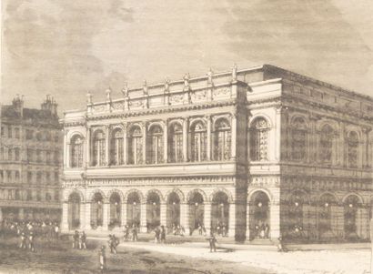 null Lot de trois reproductions représentant Le Grand Théâtre de Lyon - La Tour de...