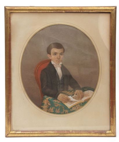 null Ecole française du XIXème siécle

Jeune garçon lisant

Pastel à vue ovale

(petites...