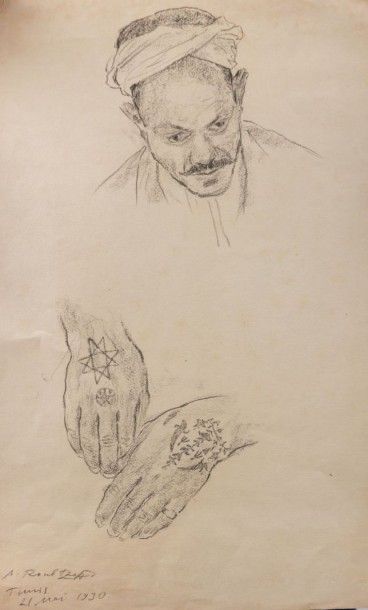 null RUBCOV Aleksandr dit ROUBTZOFF Alexandre (1884-1949)

Portrait de tunisien et...