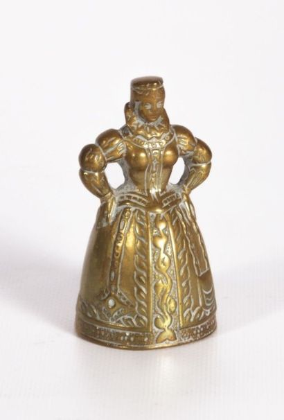 null Clochette de table en bronze figurant une femme dans le goût de la Rennaissance

Haut....