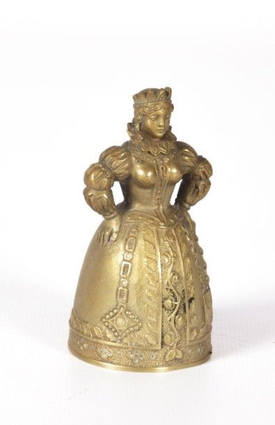 null Clochette de table en bronze en forme de reine de la Renaissance 

Haut. : 9...