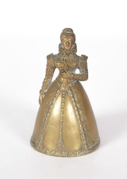 null Clochette de table en bronze en forme de femme à la colerette

Haut. : 11 c...
