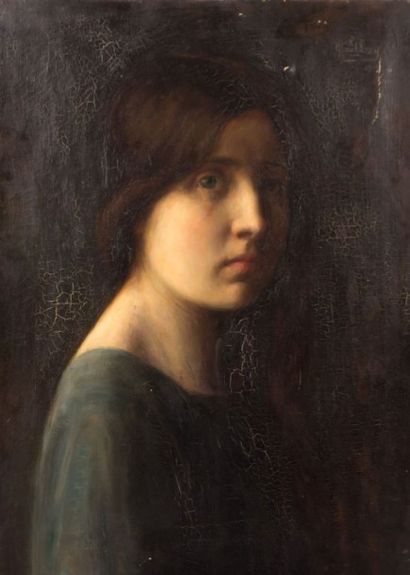 null GILLAY H 

Portrait de jeune femme

Huile sur toile

Signée et datée 1910 en...