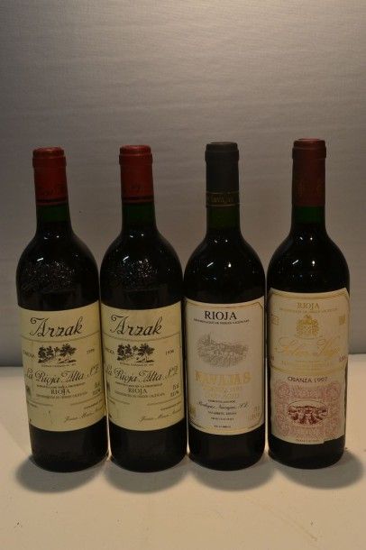 null Lot de 4 blles de vin d'Espagne comprenant :		

2 Blles	LA RIOJA ALTA mise Arzak...