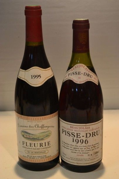 null Lot de 2 blles de Beaujolais comprenant :		

1 Blle	PISSE-DRU mise nég.		1996

1...