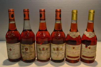null Lot de 6 blles de vin rosé comprenant :		

3 Bkes	CÔTES DU VENTOUX mise cave...