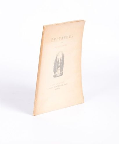 null JAMMES Francis - Epitaphes - Paris A l'Art Catholique 1921 - un volume broché...