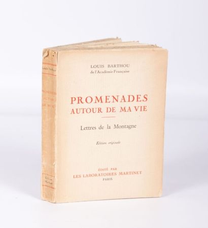 null BARTHOU Louis - Promenades autour de ma vie, lettre de ma montagne - Paris Editions...