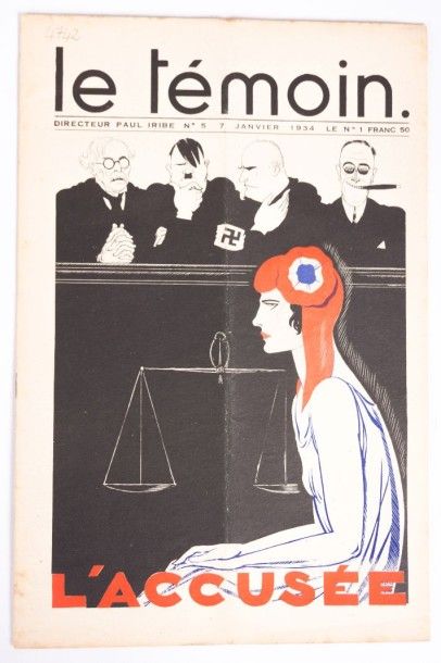 null [REVUE] - Collectif - IRIBE Paul (directeur) - Le témoin n°5 du 7 Janvier 1934...