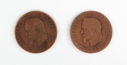 null NAPOLEON III (1852-1870)

Deux pièces de dix centimes Napoléon III empereur...