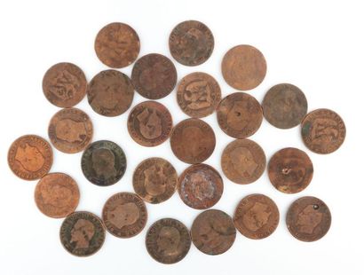 null NAPOLEON III (1852-1870)

Vingt-six pièces de cinq centimes Napoléon III empereur...